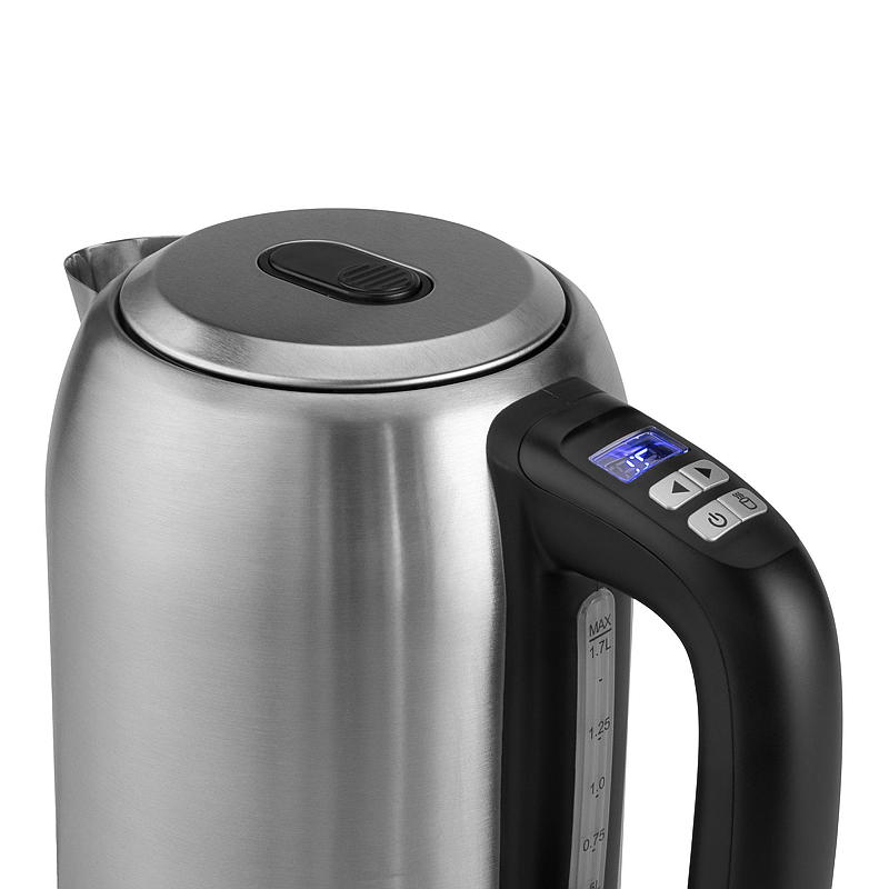 Vattenkokare 1,7 l, 2200 W, digital stål
