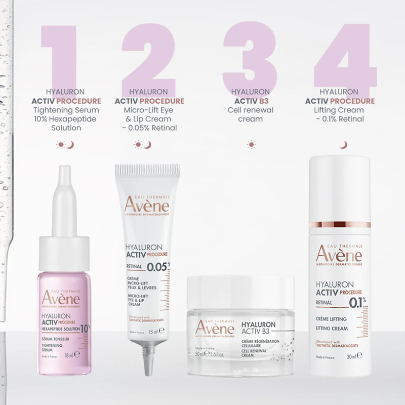 Avène Hyaluron Activ Procedure Tightening Serum - Sérum antirrugas com 10% de hexapeptídeo e efeito lifting.