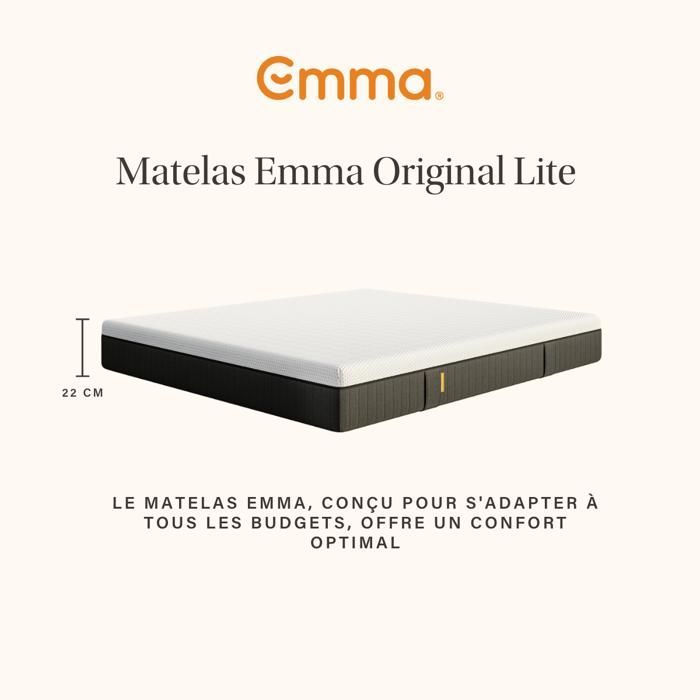 EMMA | Original Lite Mattress 140x200 cm | Springs + Memory Foam | Support & Breathability | 5 Layers