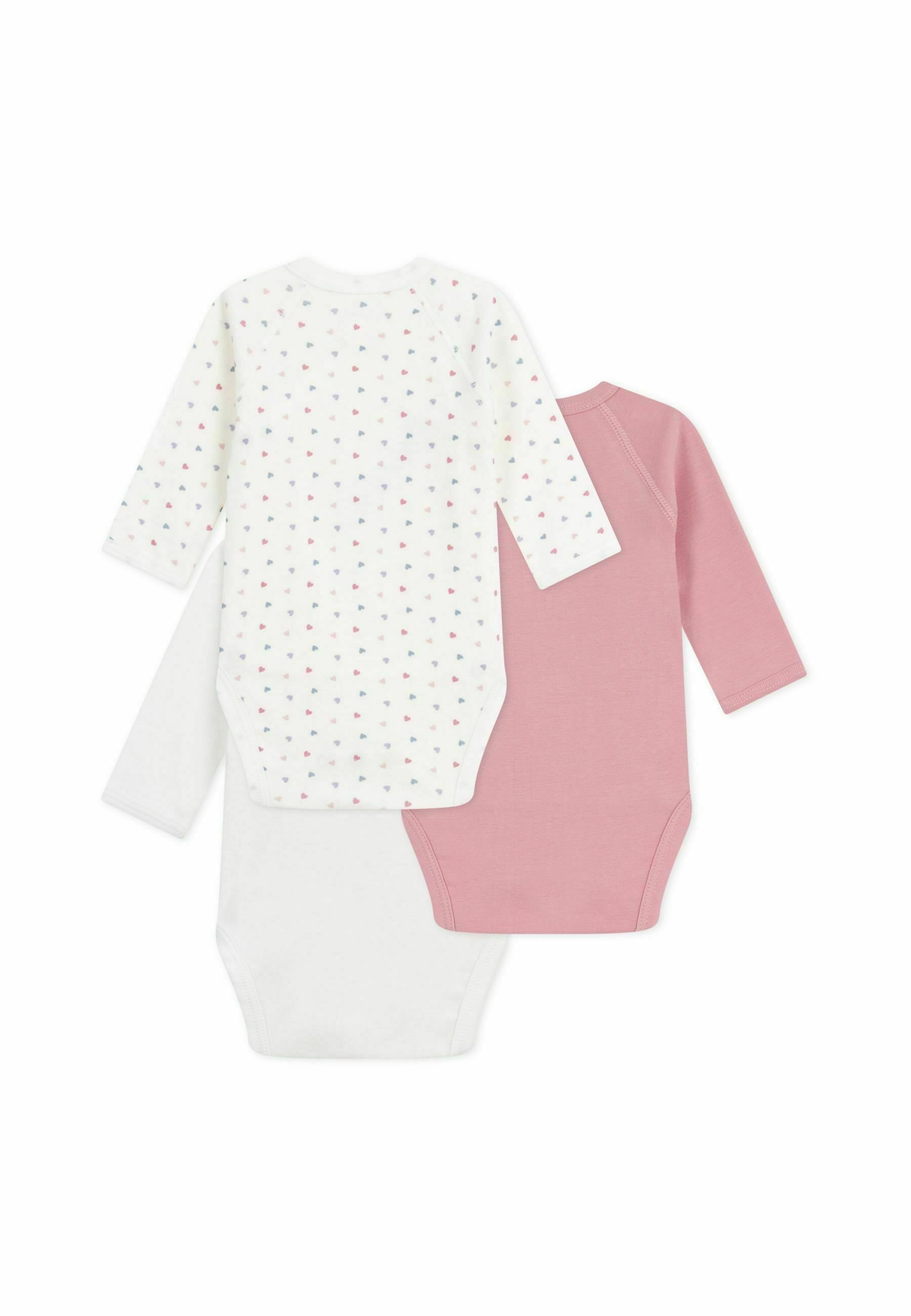 Petit Bateau 3 PACK - Body - white pink
