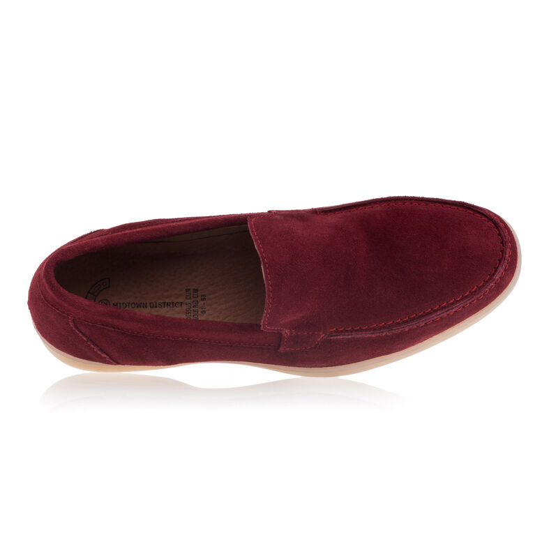 Röda loafers/båtskor för män