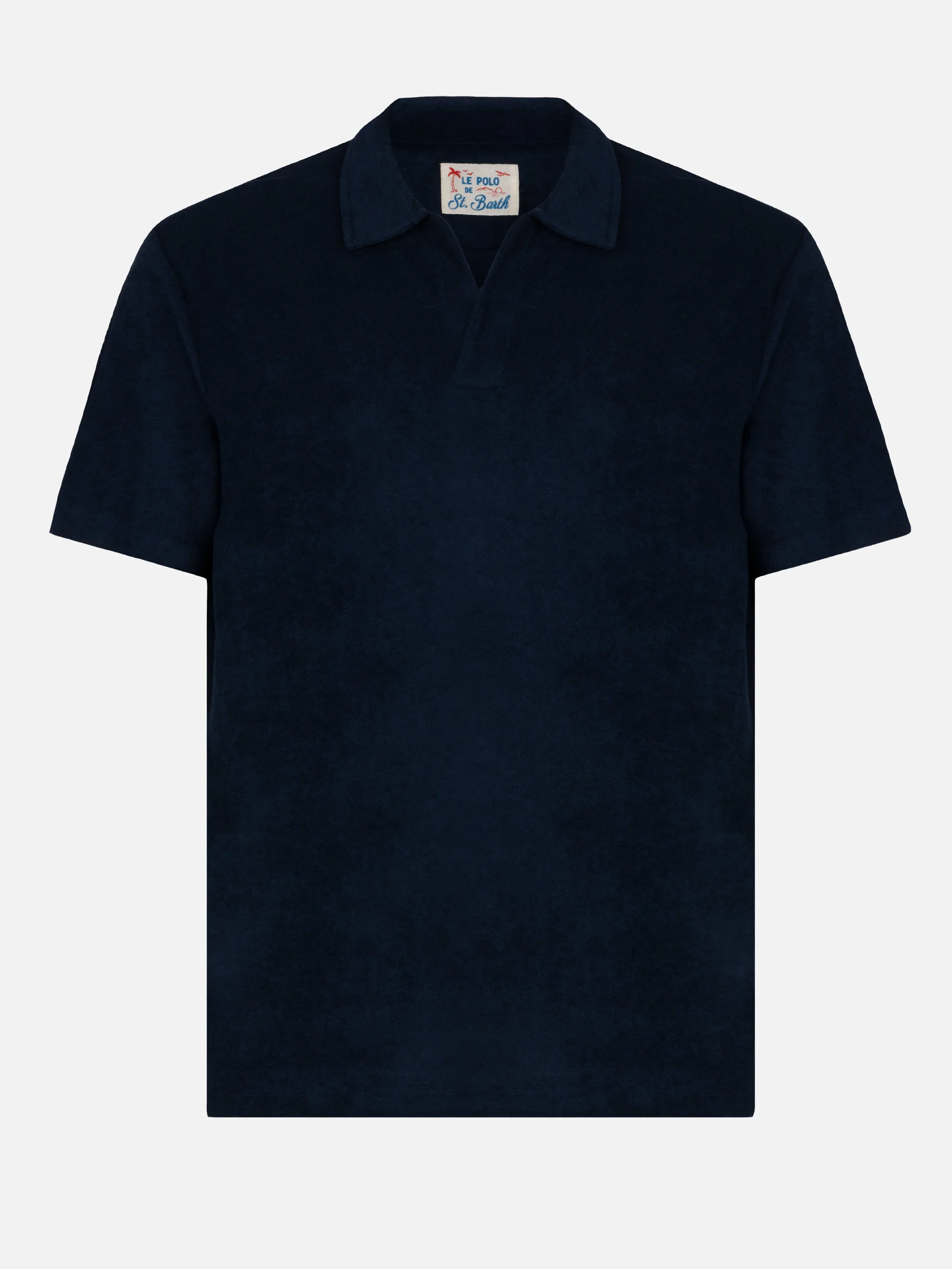 Jeremy Polo in marineblauwe badstof