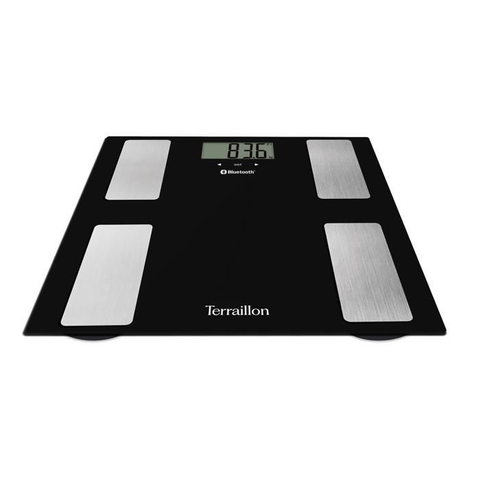Pèse-personne connecté - TERRAILLON - SMART CONNECT NOIR - Bluetooth - 160 kg - 100g de précision