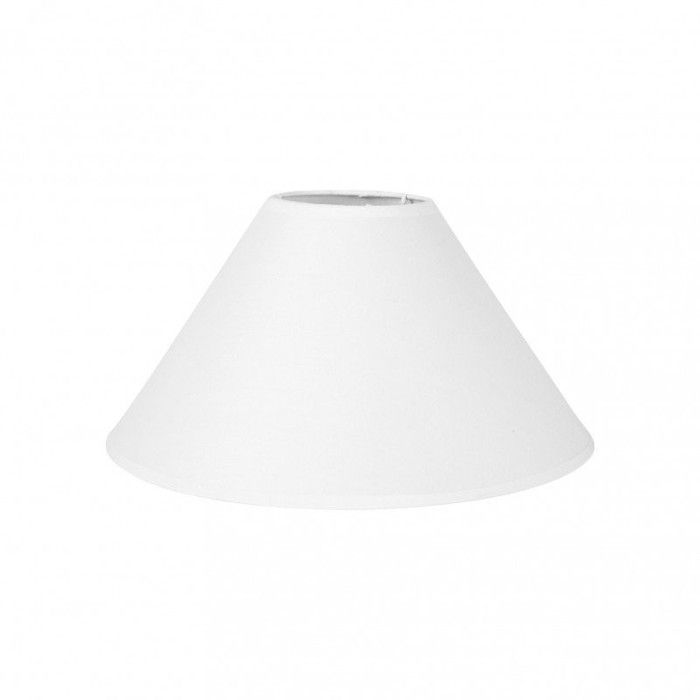 Abajur redondo branco para luminária de mesa com base de 30 cm e soquete E27 com adaptador.