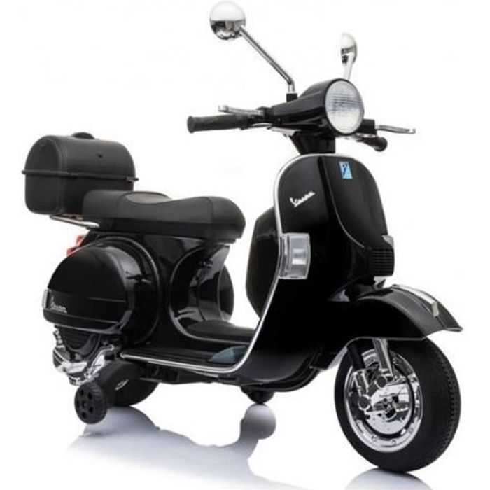 Scooter electrique 12V VESPA Noir - Pack Luxe
