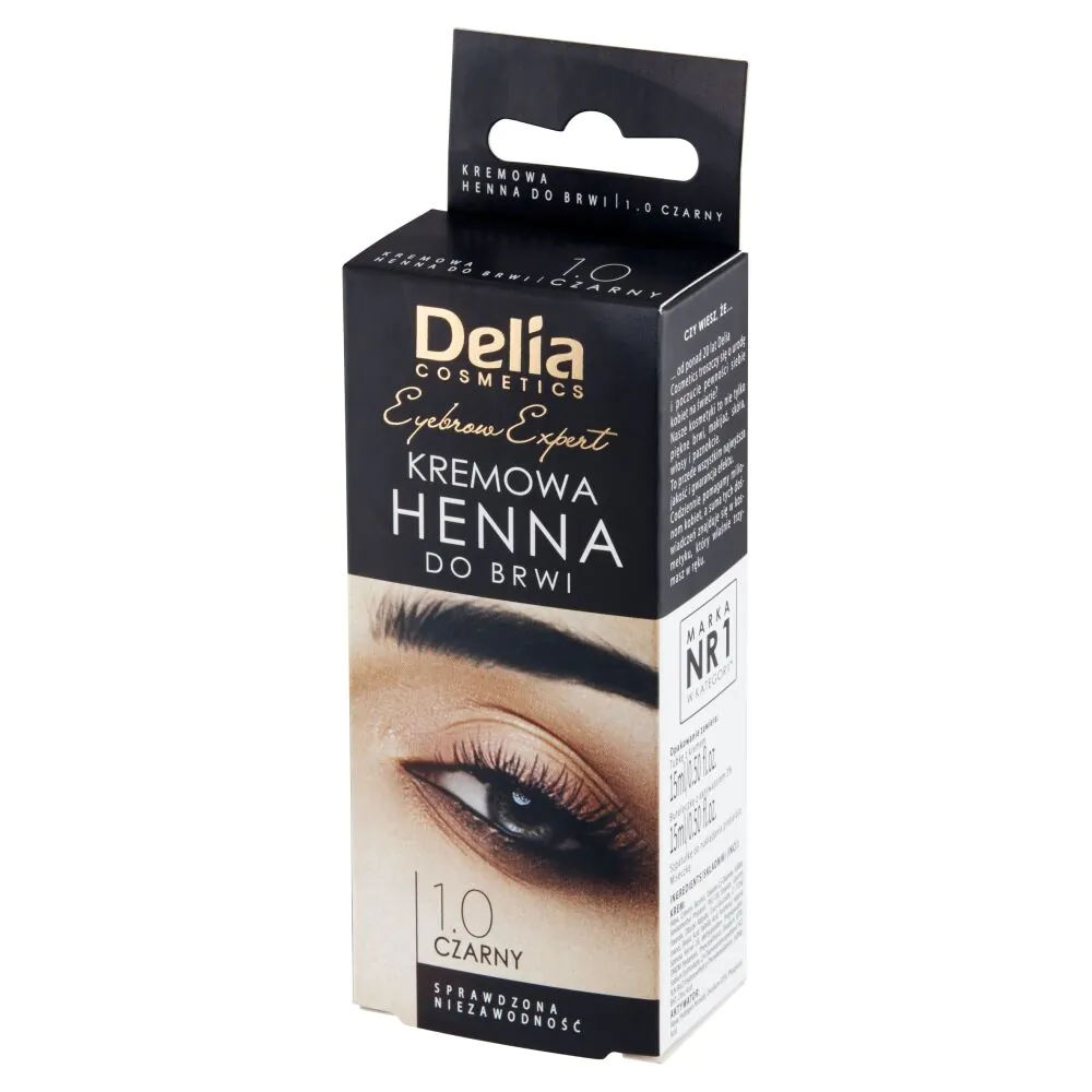 Delia Henna w Kremie z Olejkiem Arganowym do brwi 1.0 Czarna