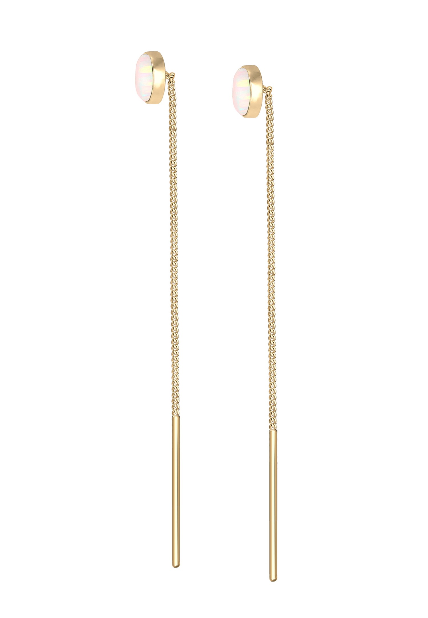 Elli Cintre pour dames Opal Trend en argent sterling 925 plaqué or