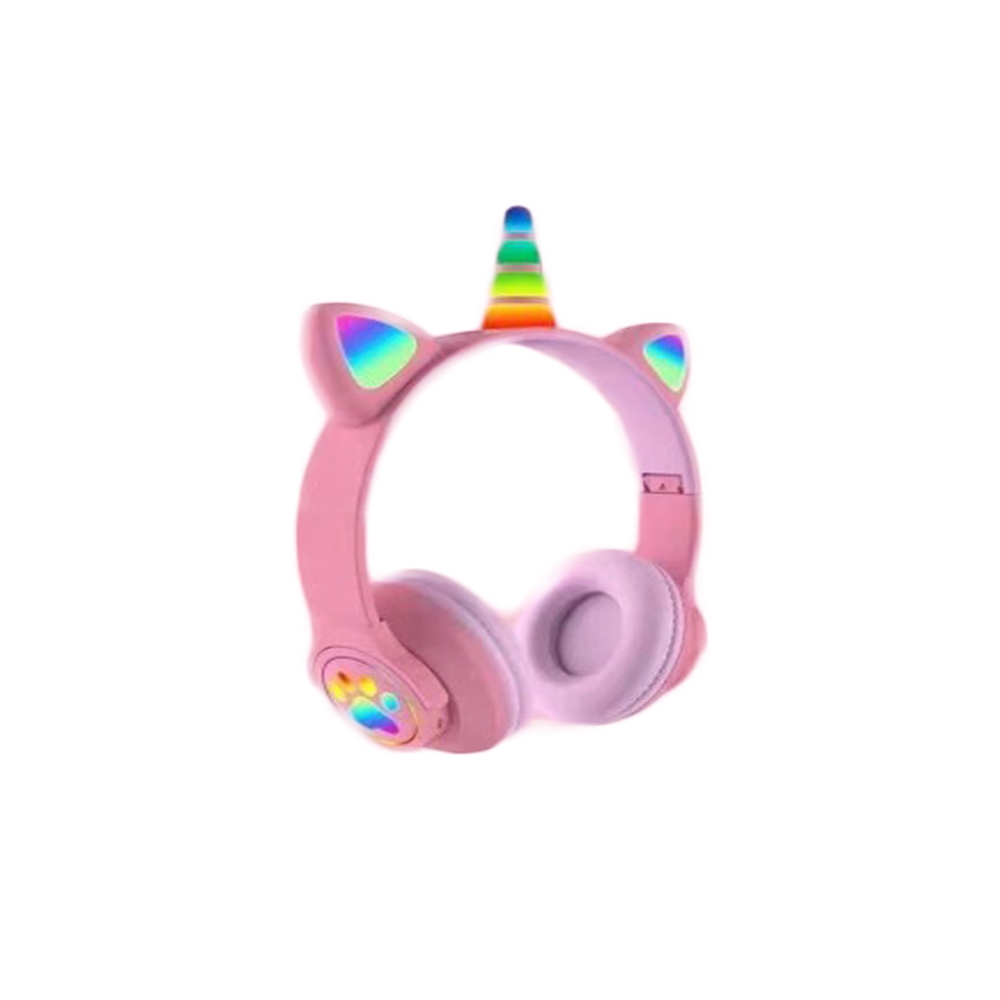Écouteurs Bluetooth sans fil avec lumière LED licorne TWS-UNI200P roses
