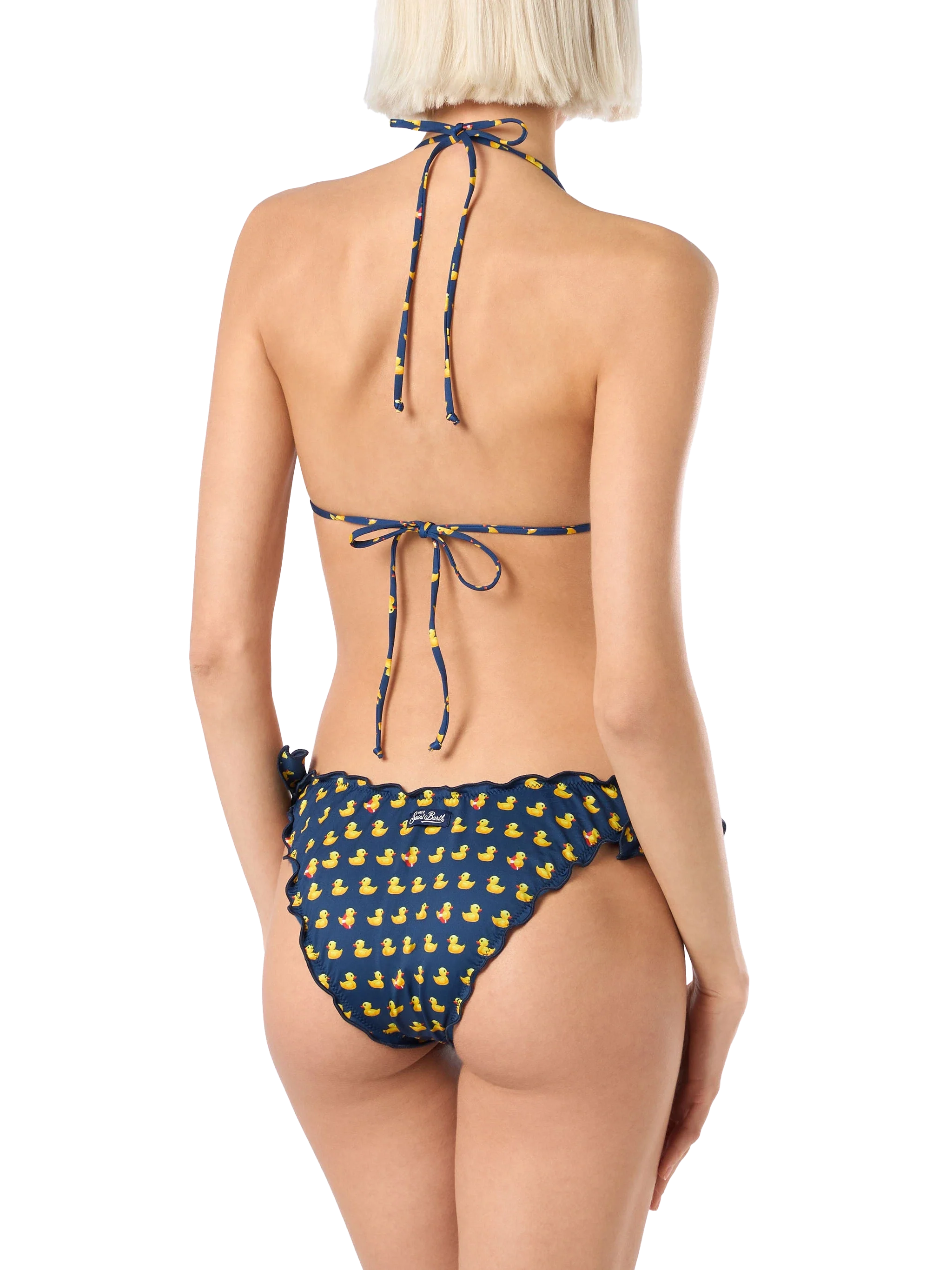 Klassieke driehoekige bikini met eendjes, model Boogschutter Maan
