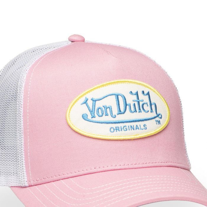 Vondutch ORIGIN Trucker Cap for Boys - Trucker Style - Rigid Mesh - Pink | White | Blue | Yellow - Rounded Brim - JUNIOR