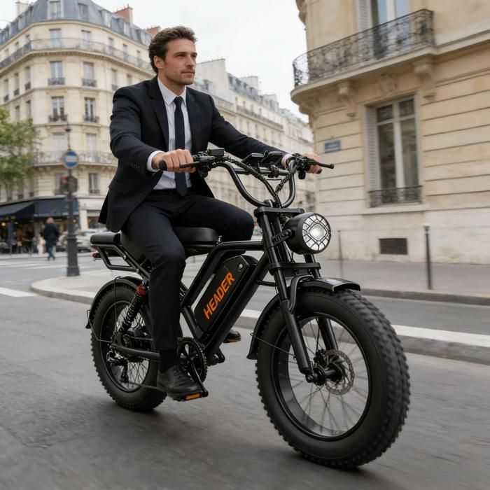 HEARDEER BK20 Electric Bike - 1000W Motor, 48V 20Ah Battery - Range 80km, Disc Brakes, MAX Speed 50km/h