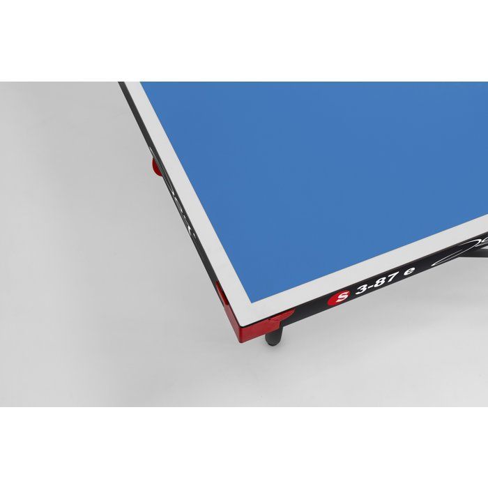 Table tennis table - SPONETA - S3-87e - Foldable - Outdoor use - Net + storage + multi-directional wheels - Blue/black