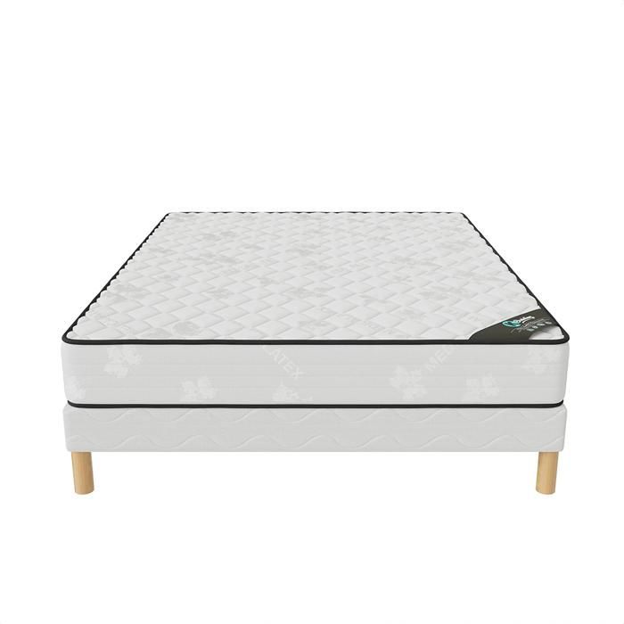 Base de cama + colchón MEDICALTEX 160x200 cm | Altura 20 cm | Espuma de poliuretano | 4 patas | Firmeza media