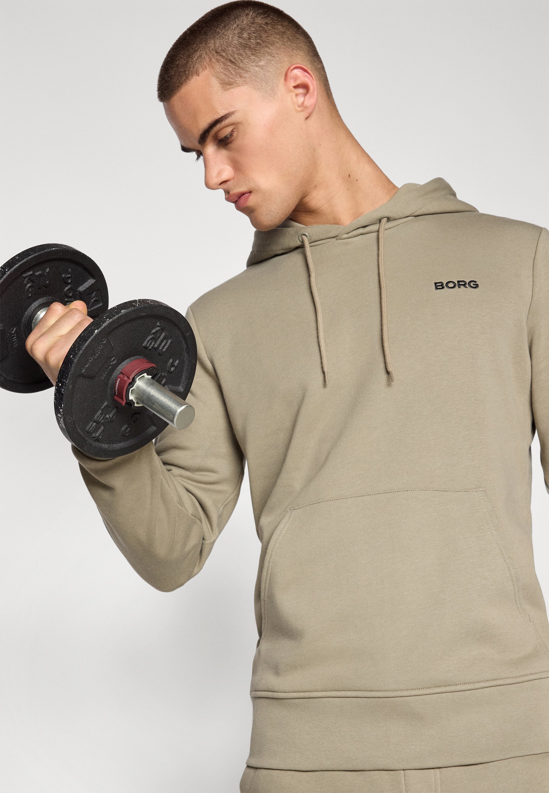 Björn Borg ESSENTIAL HOODIE - Pusa - vetiver