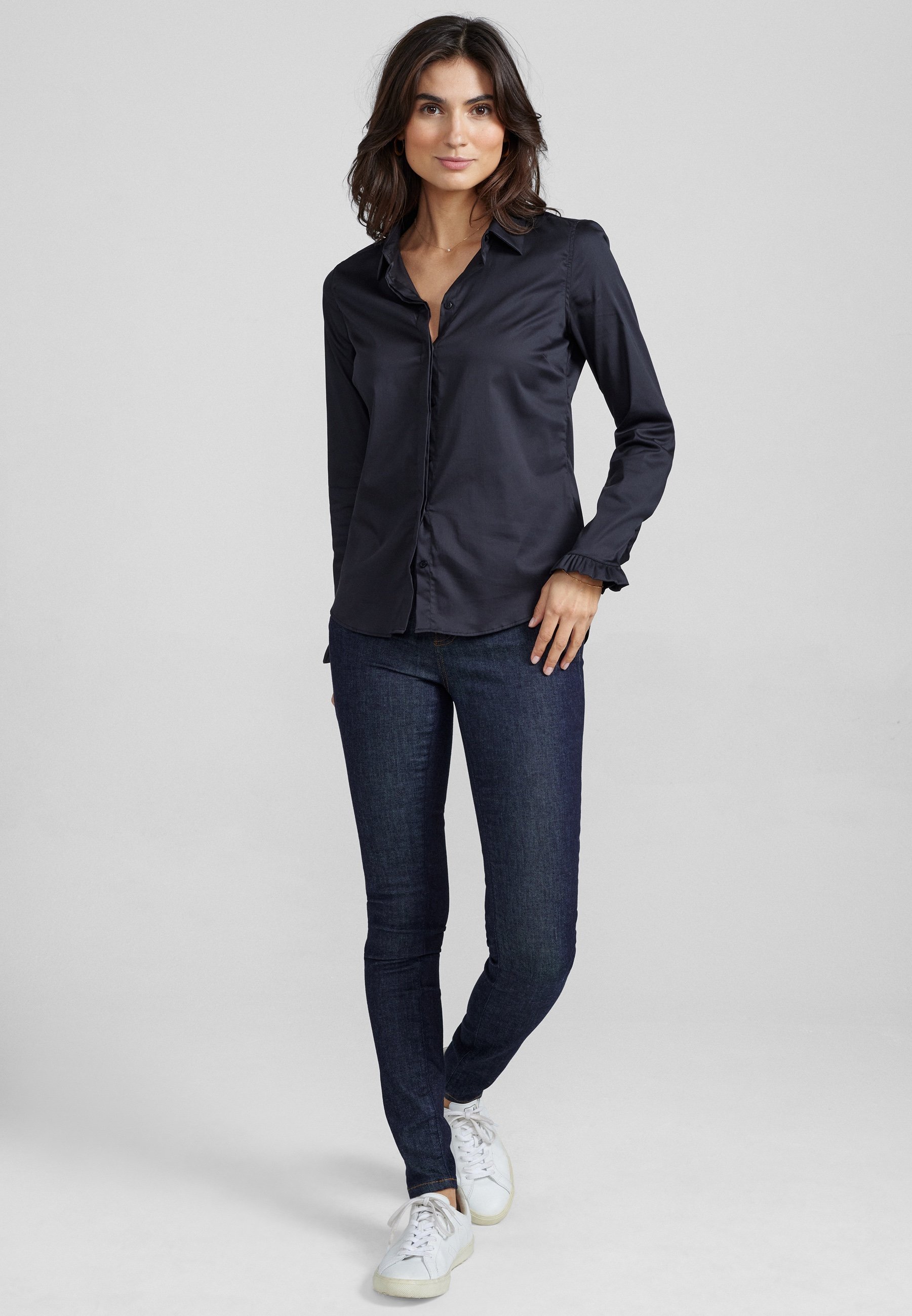 Mos Mosh MATTIE FLIP SHIRT - Camicetta con bottoni - nera