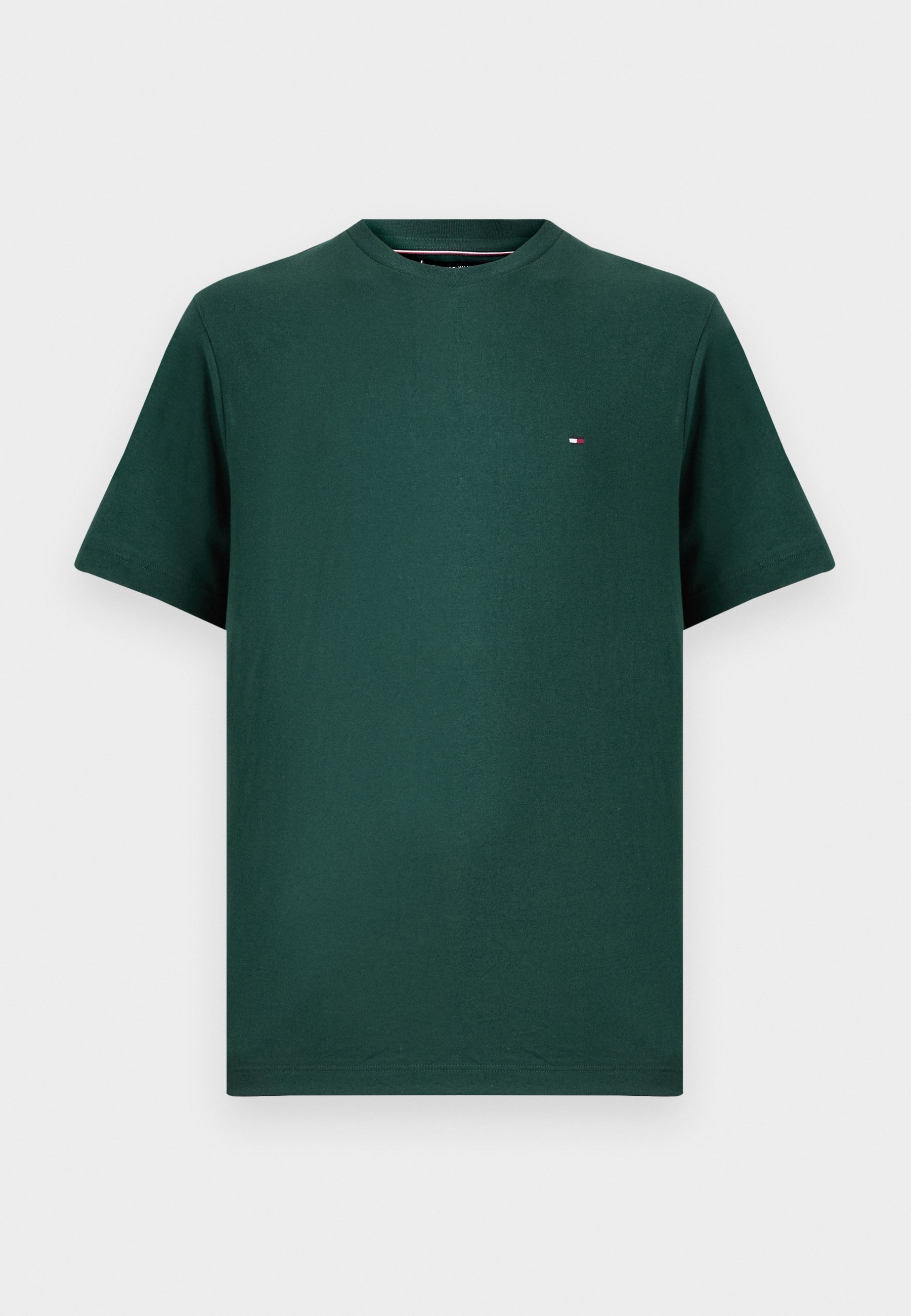 Tommy Hilfiger Saisonales einfarbiges T-Shirt – Basic-T-Shirt – Ziergrün