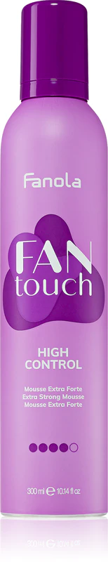 Mousse modeladora regeneradora Fanola FAN touch com fixação forte.