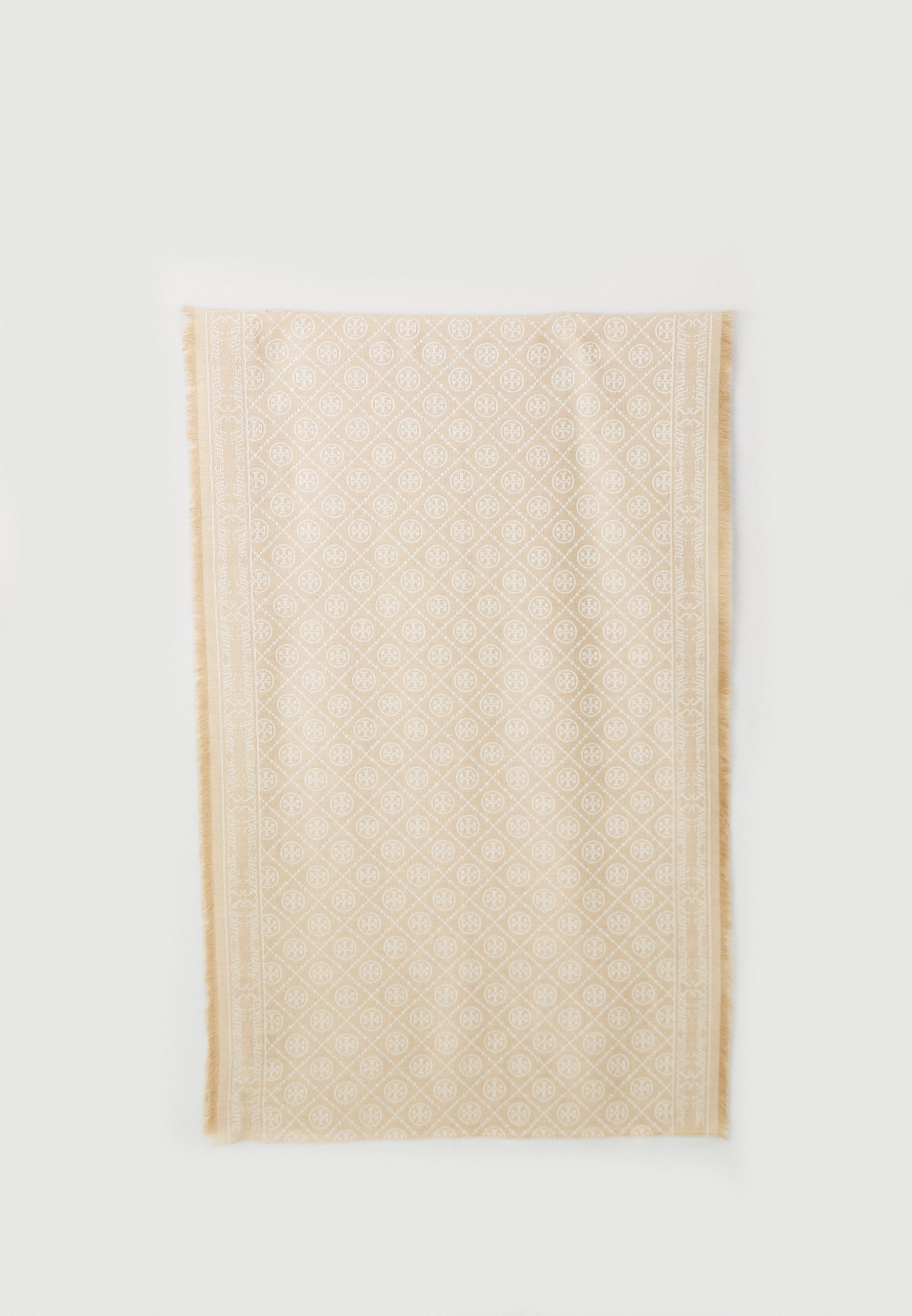 Tory Burch MONOGRAM OBLONG - Sjaal - verse klei