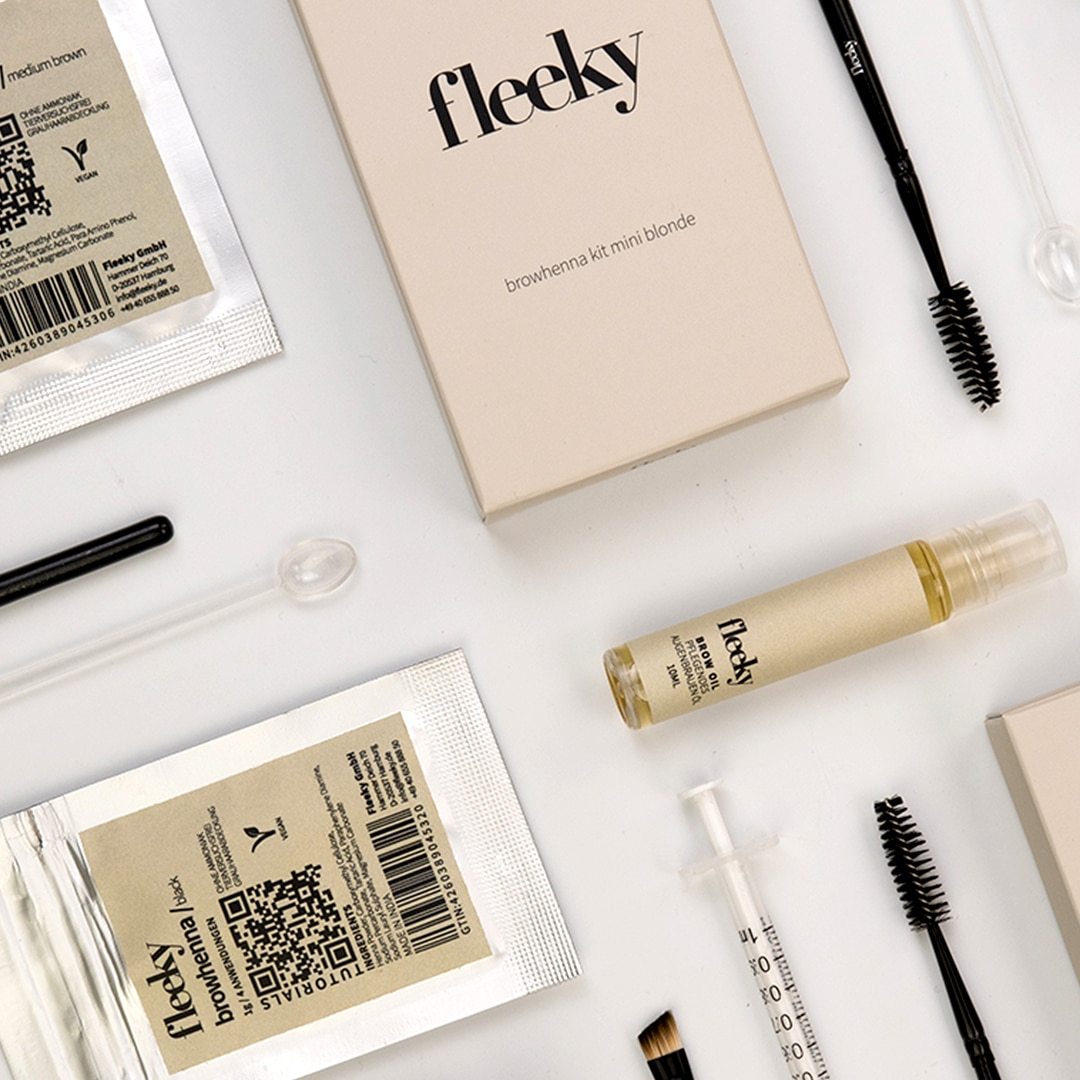 Sada Fleeky Eyebrow Henna – Kompletná sada na farbenie obočia, vlasov a pokožky – 1 kus