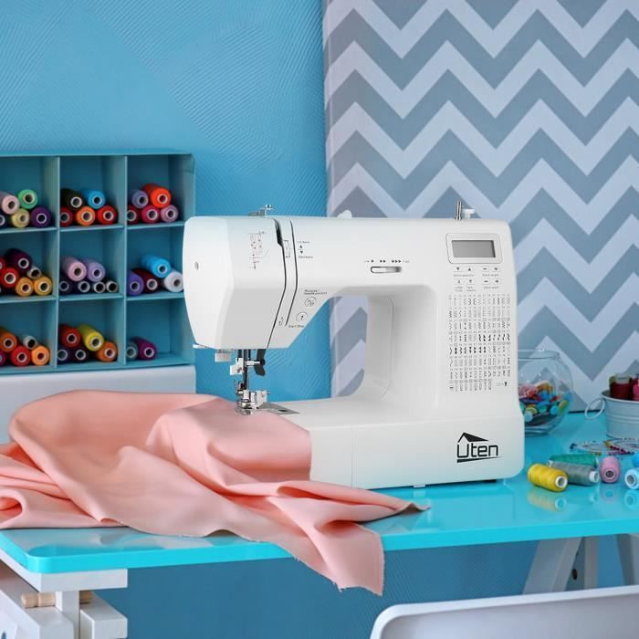 Electronic Sewing Machine - Uten - 200 Stitches, 8 Buttonhole Types with Multifunction Display