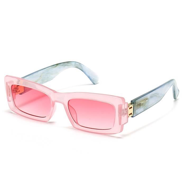 Gafas de sol de moda para mujer SHARPHY, montura rectangular rosa, estilo elegante, ideales para conducir, viajar y con protección UV.