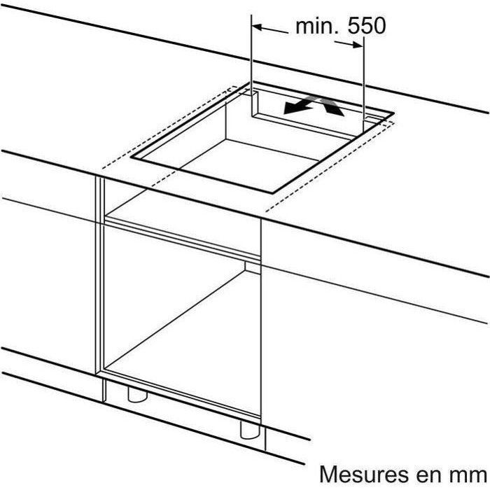 BOSCH inductiekookplaat - 3 branders - B59 x D52 cm - PIJ631HB1E