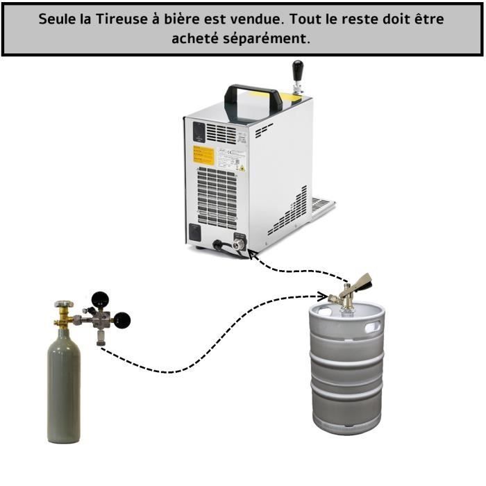 Distributore di birra - ICH-ZAPFE.DE - PYGMY 25 - 35 L/h - Raffreddamento da 2°C a 10°C - Grigio