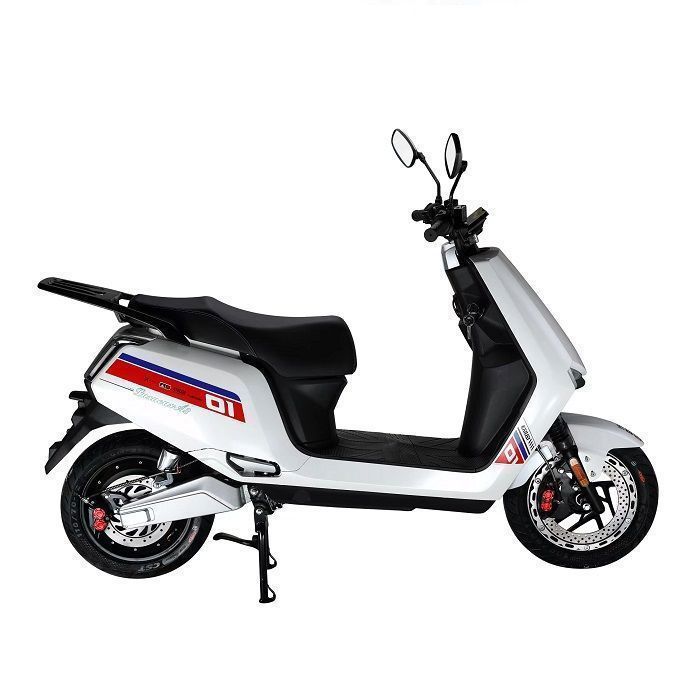 EUROCKA | A8 Witte elektrische scooter met verwijderbare lithiumbatterij en een actieradius van 40 km