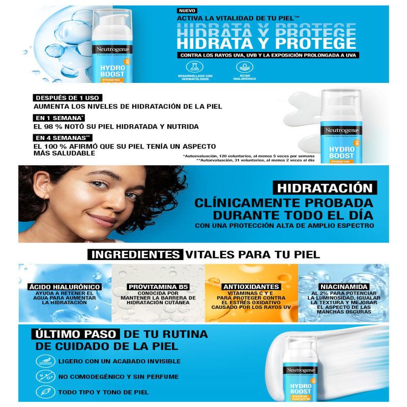Hydro Boost hidratantni fluid za lice SPF50 Hidratantne kreme za lice iz apoteke