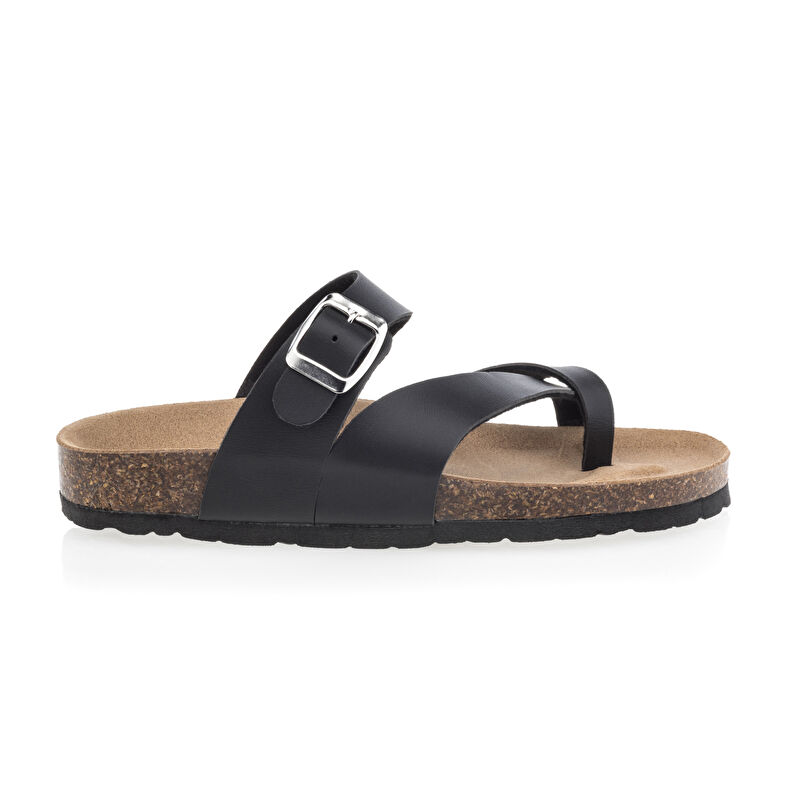 Sandali neri da donna / Scarpe aperte in punta