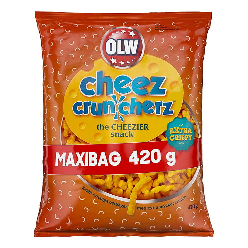 OLW Cheez cruncherz 420 g maxipåse OLW