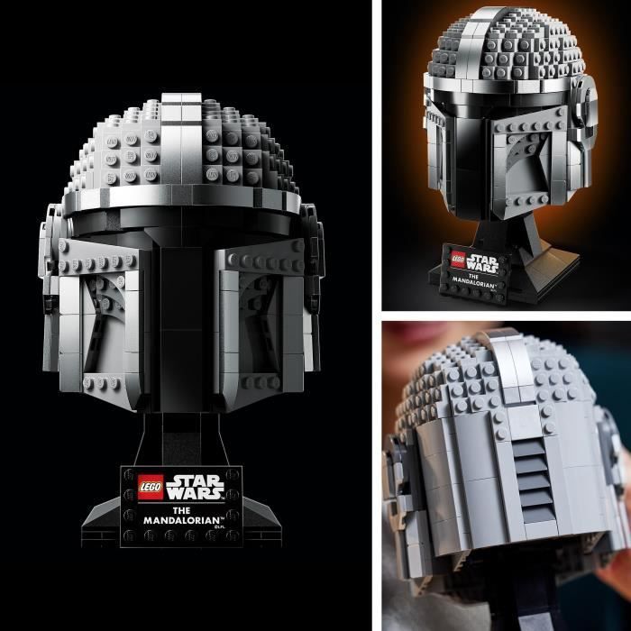 LEGO® 75328 Star Wars Le Casque Du Mandalorien Maquette de Collection à Construire, Décoration et Cadeau Pour Adultes