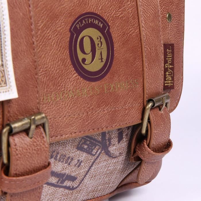 Rugzak - Harry Potter - Zweinstein Express - Bruin - Polyester in denimstijl - Unisex