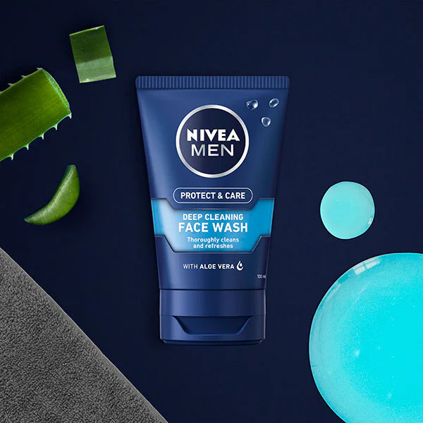 NIVEA MEN Deep Cleansing Face Wash Protect & Care, 100ml | Dárky pro tátu | Superdrug