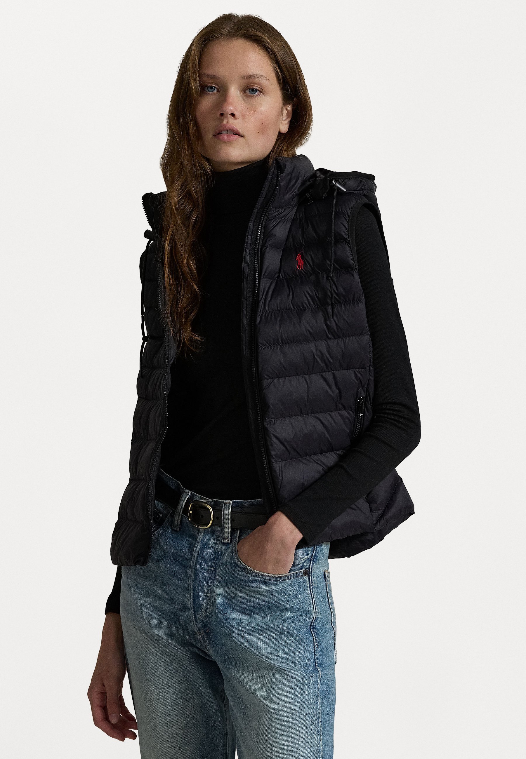 Polo Ralph Lauren WATERAFSTOTEND OPVOUWBAAR GILET - Vest - zwart