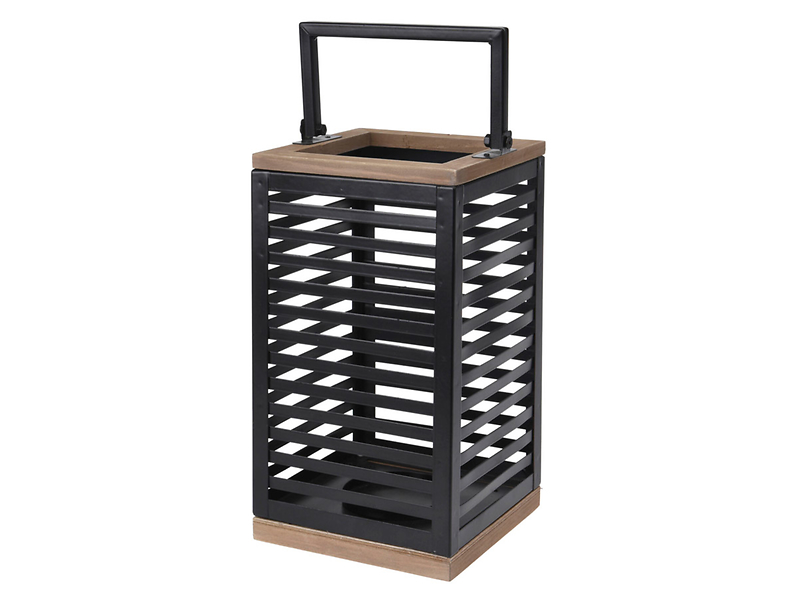 Latarenka metalowa 28 cm czarna