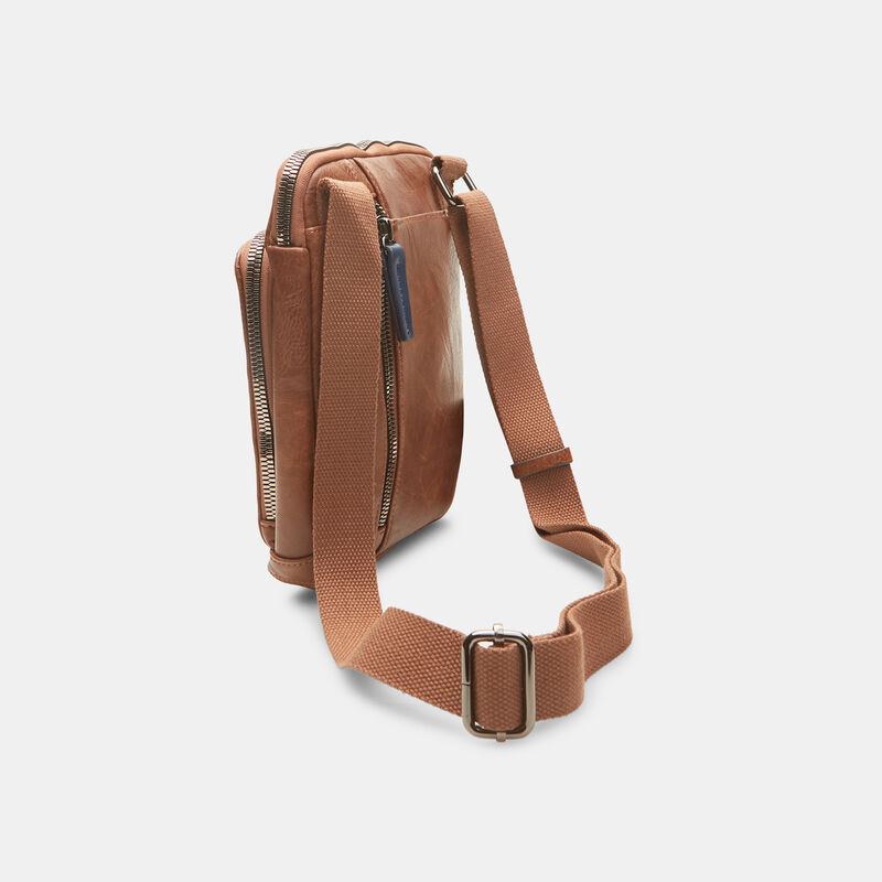 Borsa a tracolla con tre zip