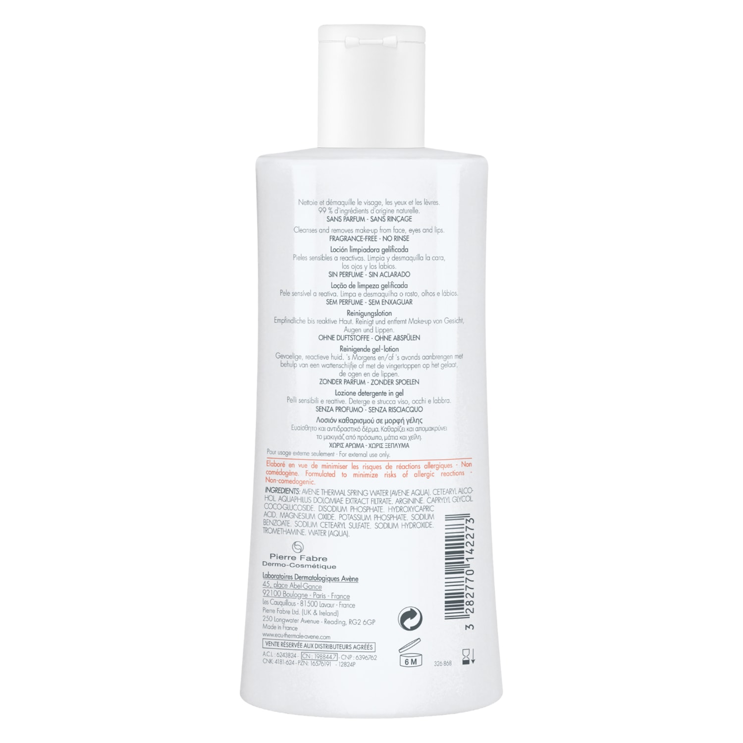 Struccante Avène Tolérance Detergente Estremamente Delicato - 200 ml