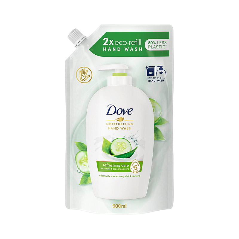 Dove håndsåpe 500 ml, refill, Fresh