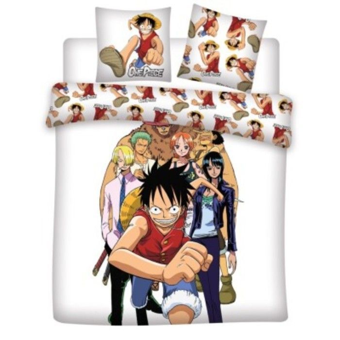 Parure de Lit - One Piece Equipage - Housse de couette 240x220 cm - 2 Taies 65x65 cm - Réversible - Oeko Tex
