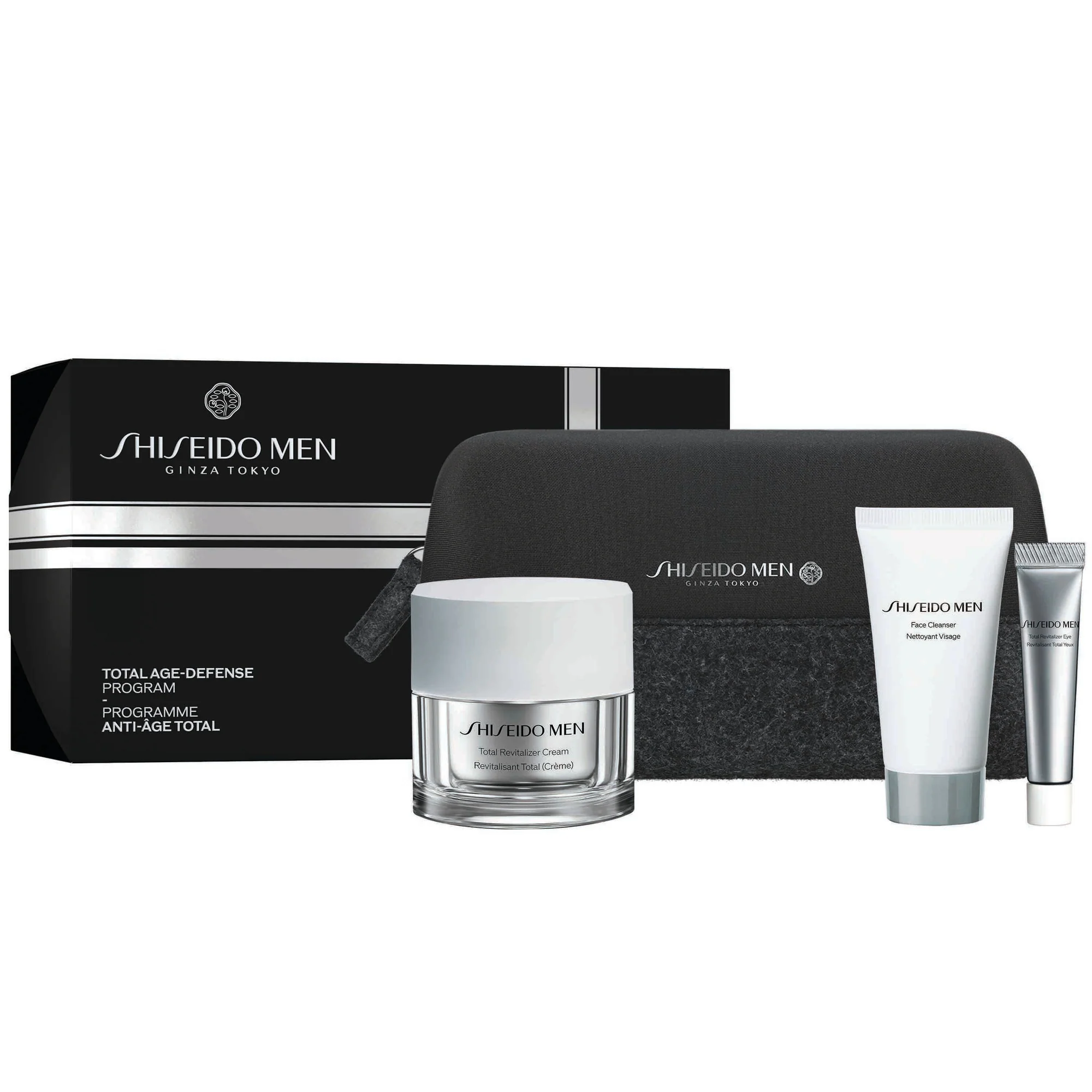 Men Shiseido Men Pouch Set - Cofanetto Antirughe, Tratt.viso 24 ore antirughe