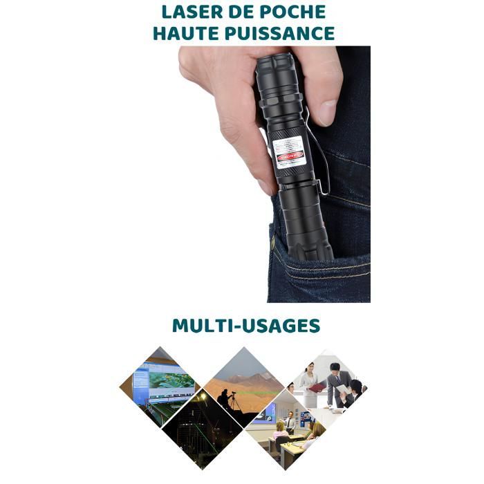 Laser verde ad alte prestazioni M-PROGECT® | 50 mW, 532 nm, portata 5000 metri, con batteria ricaricabile 18650 e caricatore USB.