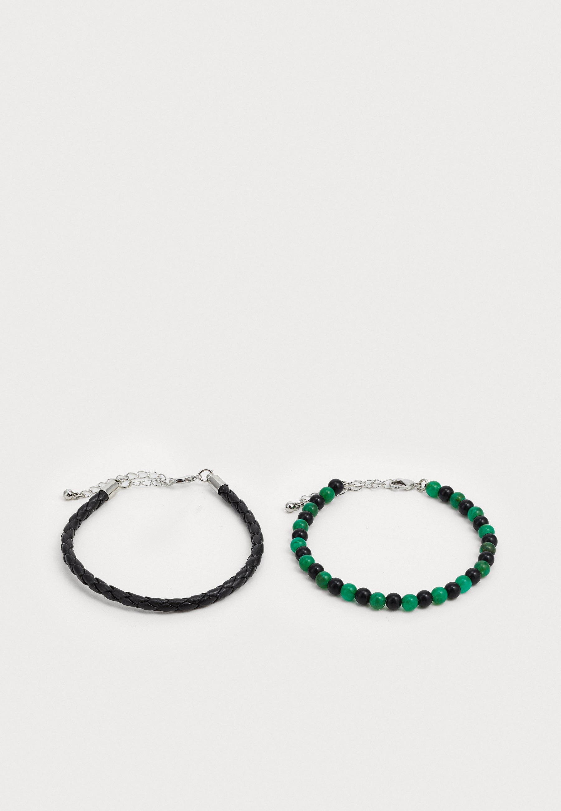 Pier One Lot de 2 bracelets - noir et vert