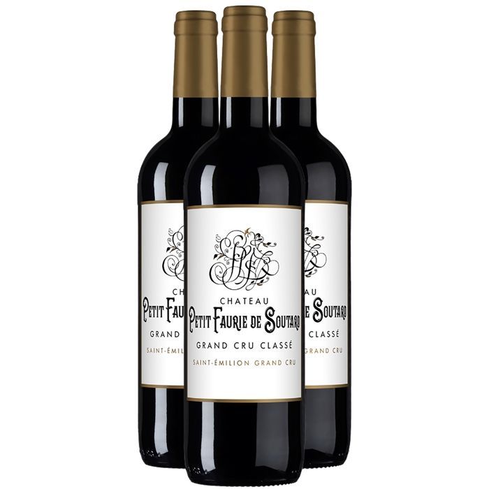Château Petit Faurie de Soutard Saint-Emilion Grand Cru 2015 - Vin Rouge de Bordeaux (3x75cl)