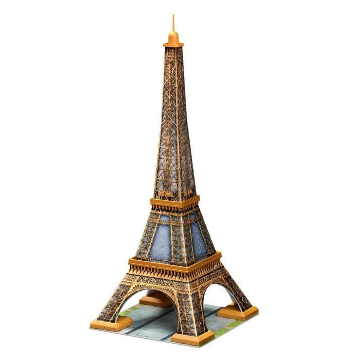 Rompecabezas 3D de la Torre Eiffel - Ravensburger - 216 piezas - no requiere pegamento - Arquitectura y Monumento