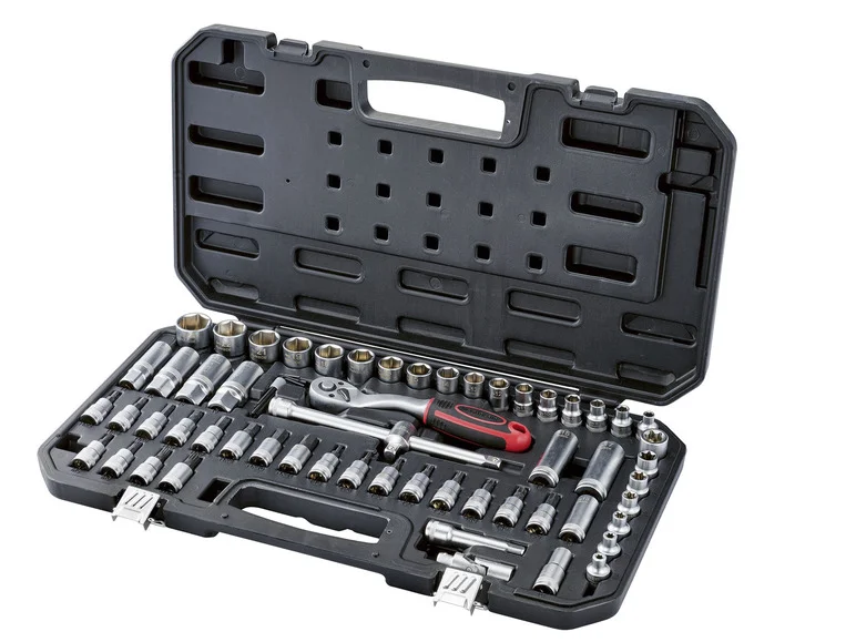 Soquetes e bits PARKSIDE® Zestaw PSSS 65 A1, 65 elementos