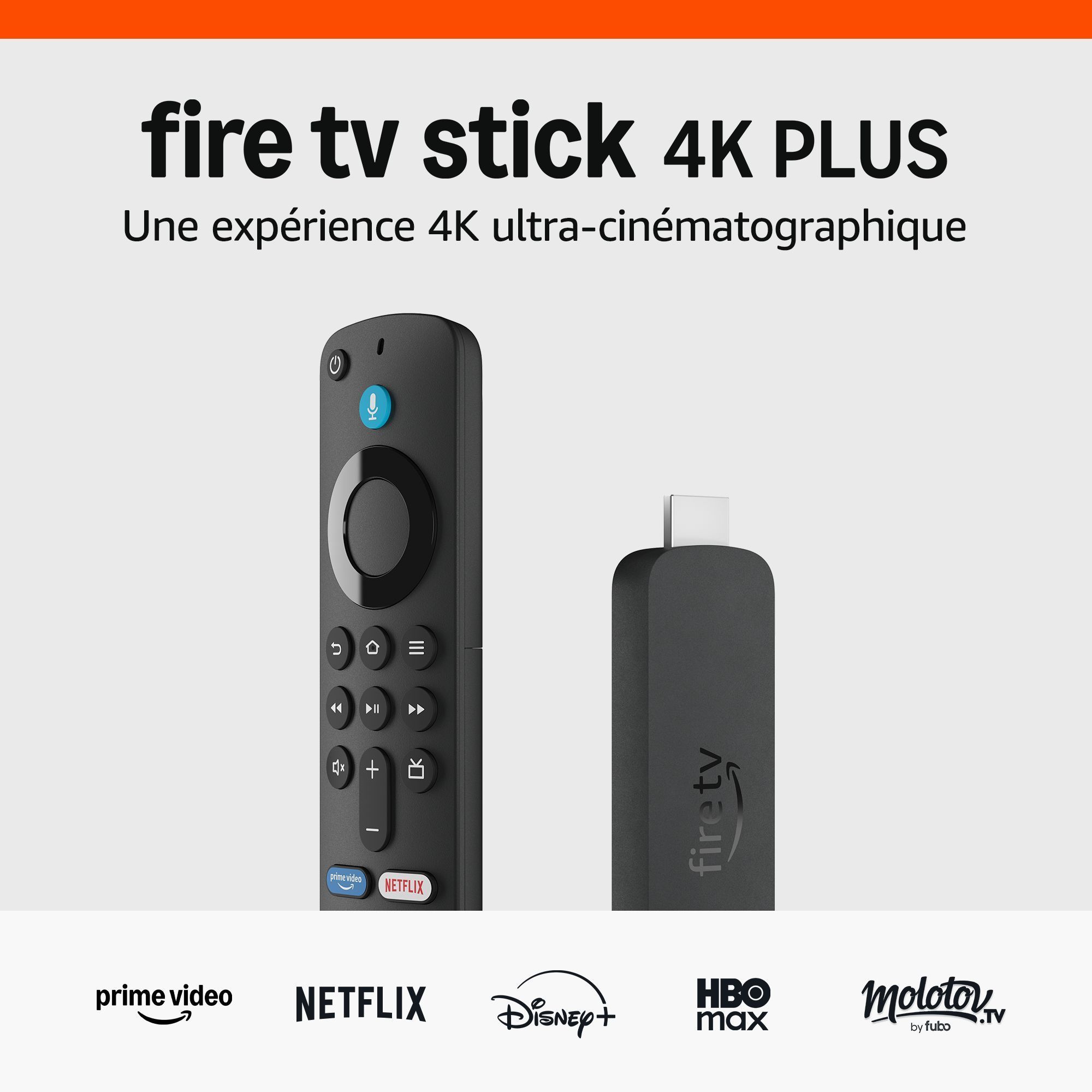 Fire TV Stick 4K Plus - AMAZON - 2.ª generación - Wi-Fi - Resolución 4K - 8 GB - HDR10+ - Dolby Atmos