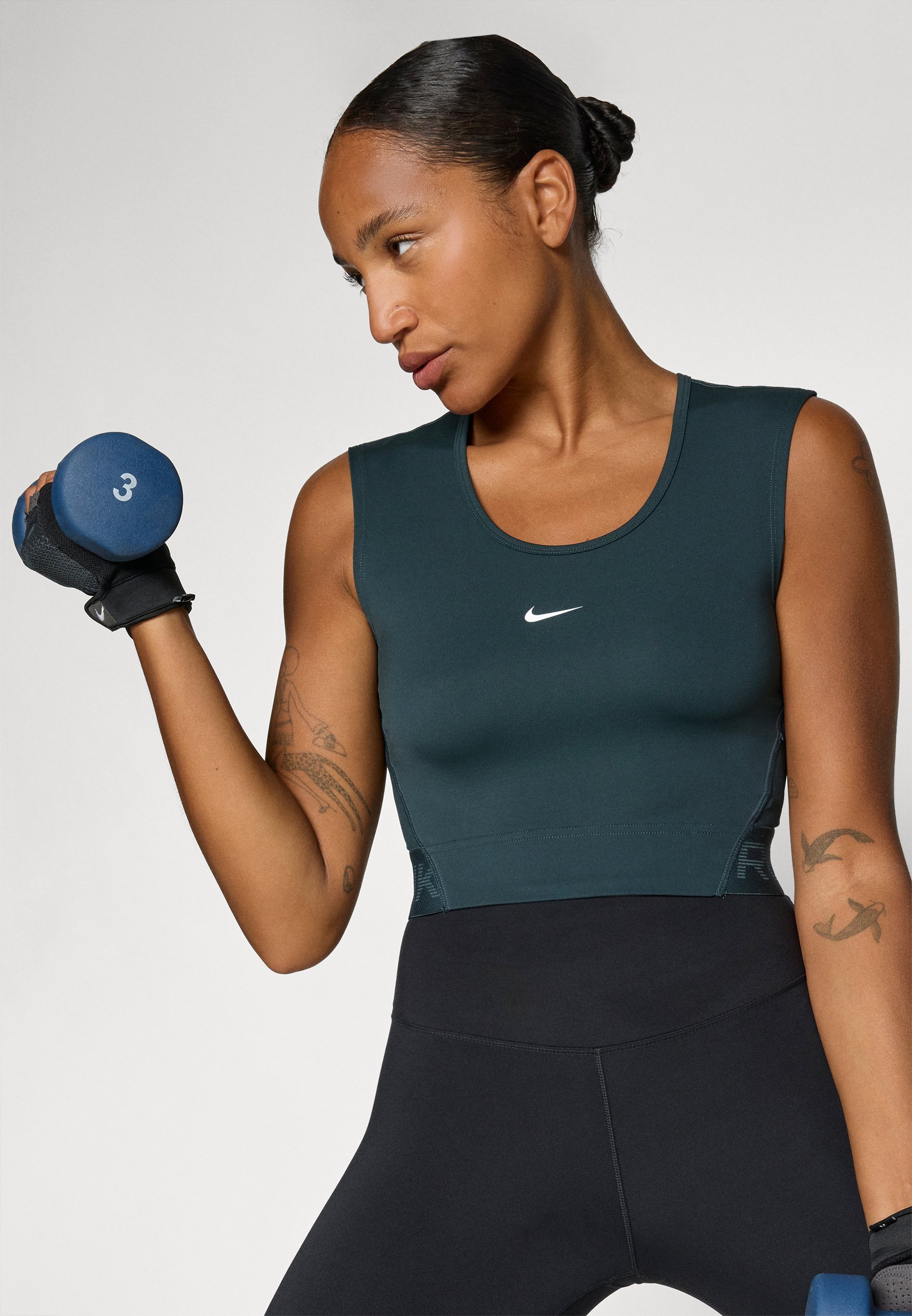 Débardeur Nike Performance - Haut - algue/blanc