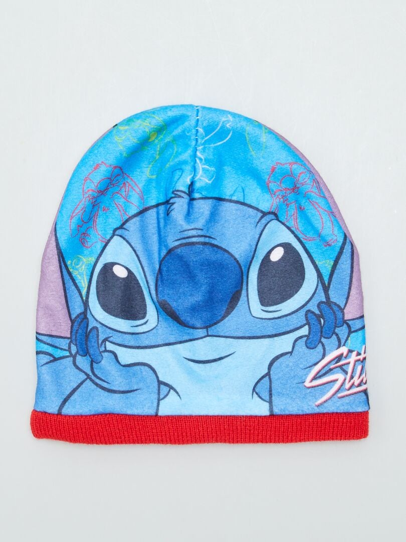 Zestaw czapka i rękawiczki „Stitch” – niebieski