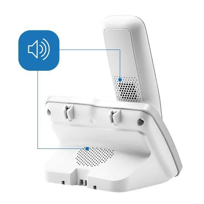 Téléphone Senior Sans Fil - GEEMARC - Amplidect 295 - 10 Touches Mémoire - Répondeur Intégré - 80dB
